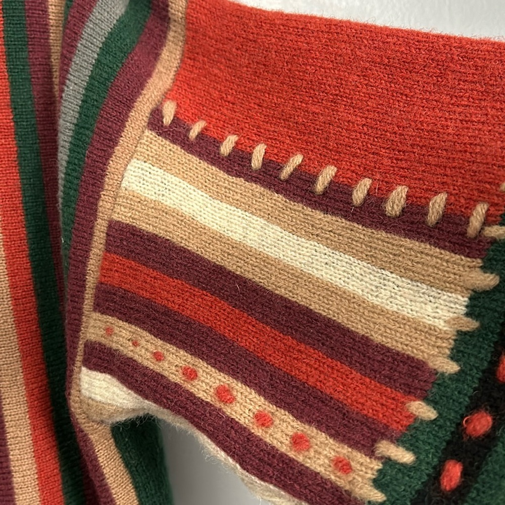 Vintage Women’s Mock Neck Long Patchwork Look She… - image 5